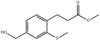 Methyl 3-(4-(hydroxymethyl)-2-(methylthio)phenyl)propanoate Structure