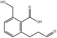 2-(Hydroxymethyl)-6-(3-oxopropyl)benzoic acid Structure