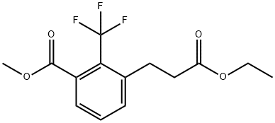 Methyl 3-(3-ethoxy-3-oxopropyl)-2-(trifluoromethyl)benzoate Structure