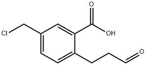 5-(Chloromethyl)-2-(3-oxopropyl)benzoic acid Structure