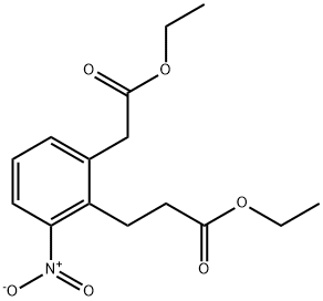 Ethyl 2-(3-ethoxy-3-oxopropyl)-3-nitrophenylacetate Structure