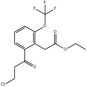 Ethyl 2-(3-chloropropanoyl)-6-(trifluoromethoxy)phenylacetate Structure