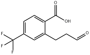 2-(3-Oxopropyl)-4-(trifluoromethyl)benzoic acid Structure