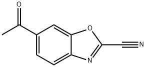 2-Benzoxazolecarbonitrile, 6-acetyl- Structure