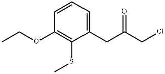 1-Chloro-3-(3-ethoxy-2-(methylthio)phenyl)propan-2-one Structure