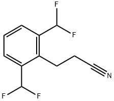 (2,6-Bis(difluoromethyl)phenyl)propanenitrile Structure