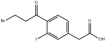 4-(3-Bromopropanoyl)-3-iodophenylacetic acid Structure