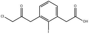 3-(3-Chloro-2-oxopropyl)-2-iodophenylacetic acid Structure