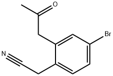 4-Bromo-2-(2-oxopropyl)phenylacetonitrile Structure