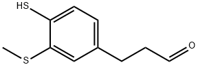 2-(Methylthio)-4-(3-oxopropyl)thiophenol Structure