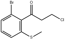 1-(2-Bromo-6-(methylthio)phenyl)-3-chloropropan-1-one Structure