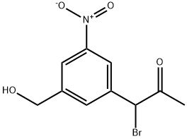 3-(1-Bromo-2-oxopropyl)-5-nitrobenzyl alcohol Structure