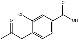 3-Chloro-4-(2-oxopropyl)benzoic acid 구조식 이미지