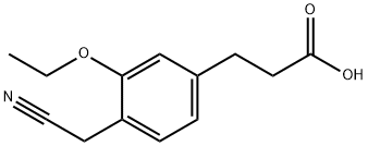 4-(2-Carboxyethyl)-2-ethoxyphenylacetonitrile Structure