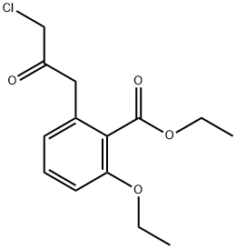 Ethyl 2-(3-chloro-2-oxopropyl)-6-ethoxybenzoate Structure