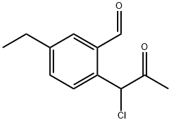 2-(1-Chloro-2-oxopropyl)-5-ethylbenzaldehyde Structure