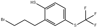 2-(3-Bromopropyl)-4-(trifluoromethylthio)thiophenol Structure