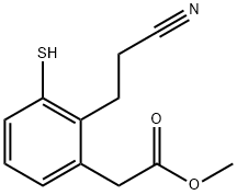 Methyl 2-(2-cyanoethyl)-3-mercaptophenylacetate Structure