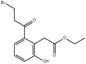 Ethyl 2-(3-bromopropanoyl)-6-hydroxyphenylacetate Structure