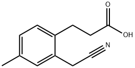 2-(2-Carboxyethyl)-5-methylphenylacetonitrile Structure