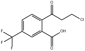 2-(3-Chloropropanoyl)-5-(trifluoromethyl)benzoic acid Structure