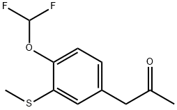 1-(4-(Difluoromethoxy)-3-(methylthio)phenyl)propan-2-one Structure