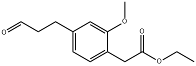 Ethyl 2-methoxy-4-(3-oxopropyl)phenylacetate Structure