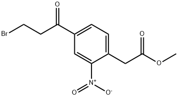 Methyl 4-(3-bromopropanoyl)-2-nitrophenylacetate Structure