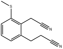 2-(2-Cyanoethyl)-6-(methylthio)phenylacetonitrile Structure