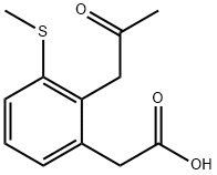 3-(Methylthio)-2-(2-oxopropyl)phenylacetic acid Structure