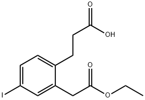 Ethyl 2-(2-carboxyethyl)-5-iodophenylacetate Structure