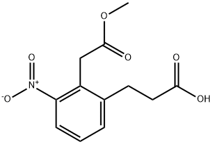 Methyl 2-(2-carboxyethyl)-6-nitrophenylacetate Structure