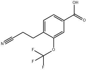 4-(2-Cyanoethyl)-3-(trifluoromethoxy)benzoic acid Structure