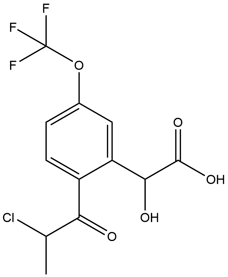 2-(2-Chloropropanoyl)-5-(trifluoromethoxy)mandelic acid Structure