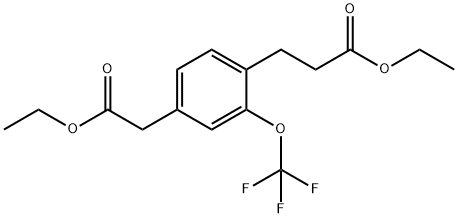 Ethyl 4-(3-ethoxy-3-oxopropyl)-3-(trifluoromethoxy)phenylacetate Structure