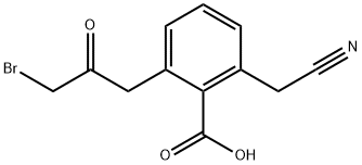 3-(3-Bromo-2-oxopropyl)-2-carboxyphenylacetonitrile Structure