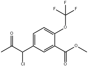 Methyl 5-(1-chloro-2-oxopropyl)-2-(trifluoromethoxy)benzoate Structure