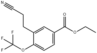 Ethyl 3-(2-cyanoethyl)-4-(trifluoromethoxy)benzoate Structure