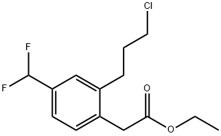 Ethyl 2-(3-chloropropyl)-4-(difluoromethyl)phenylacetate Structure