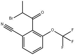 2-(2-Bromopropanoyl)-3-(trifluoromethoxy)benzonitrile Structure