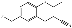 5-(Bromomethyl)-2-ethoxyphenylpropanenitrile Structure