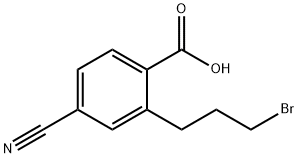 2-(3-Bromopropyl)-4-cyanobenzoic acid Structure