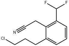 2-(3-Chloropropyl)-6-(difluoromethyl)phenylacetonitrile Structure