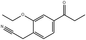 2-Ethoxy-4-propionylphenylacetonitrile Structure