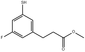 Methyl 3-fluoro-5-mercaptophenylpropanoate Structure