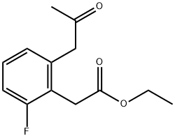 Ethyl 2-fluoro-6-(2-oxopropyl)phenylacetate Structure