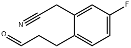 5-Fluoro-2-(3-oxopropyl)phenylacetonitrile Structure