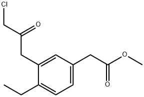 Methyl 3-(3-chloro-2-oxopropyl)-4-ethylphenylacetate Structure