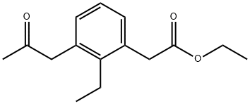 Ethyl 2-ethyl-3-(2-oxopropyl)phenylacetate Structure