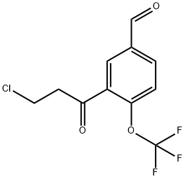 3-(3-Chloropropanoyl)-4-(trifluoromethoxy)benzaldehyde Structure